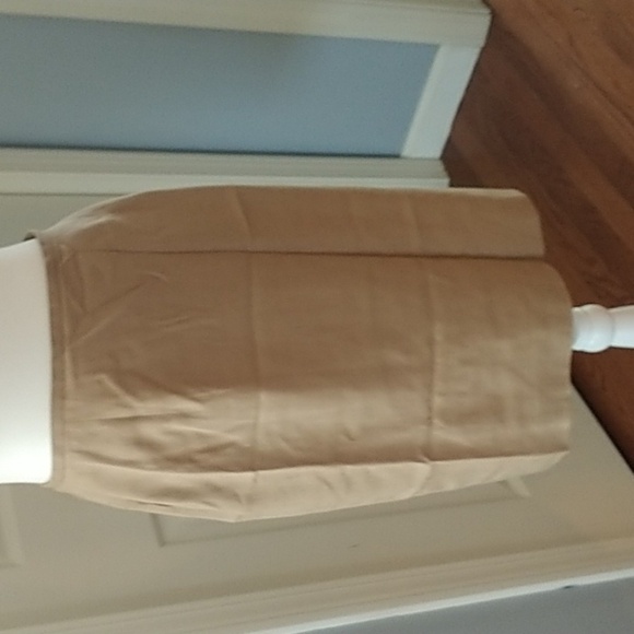 Rena Rowan for Saville Petite Vintage Tan Linen Blend Skirt 10P - Picture 7 of 10